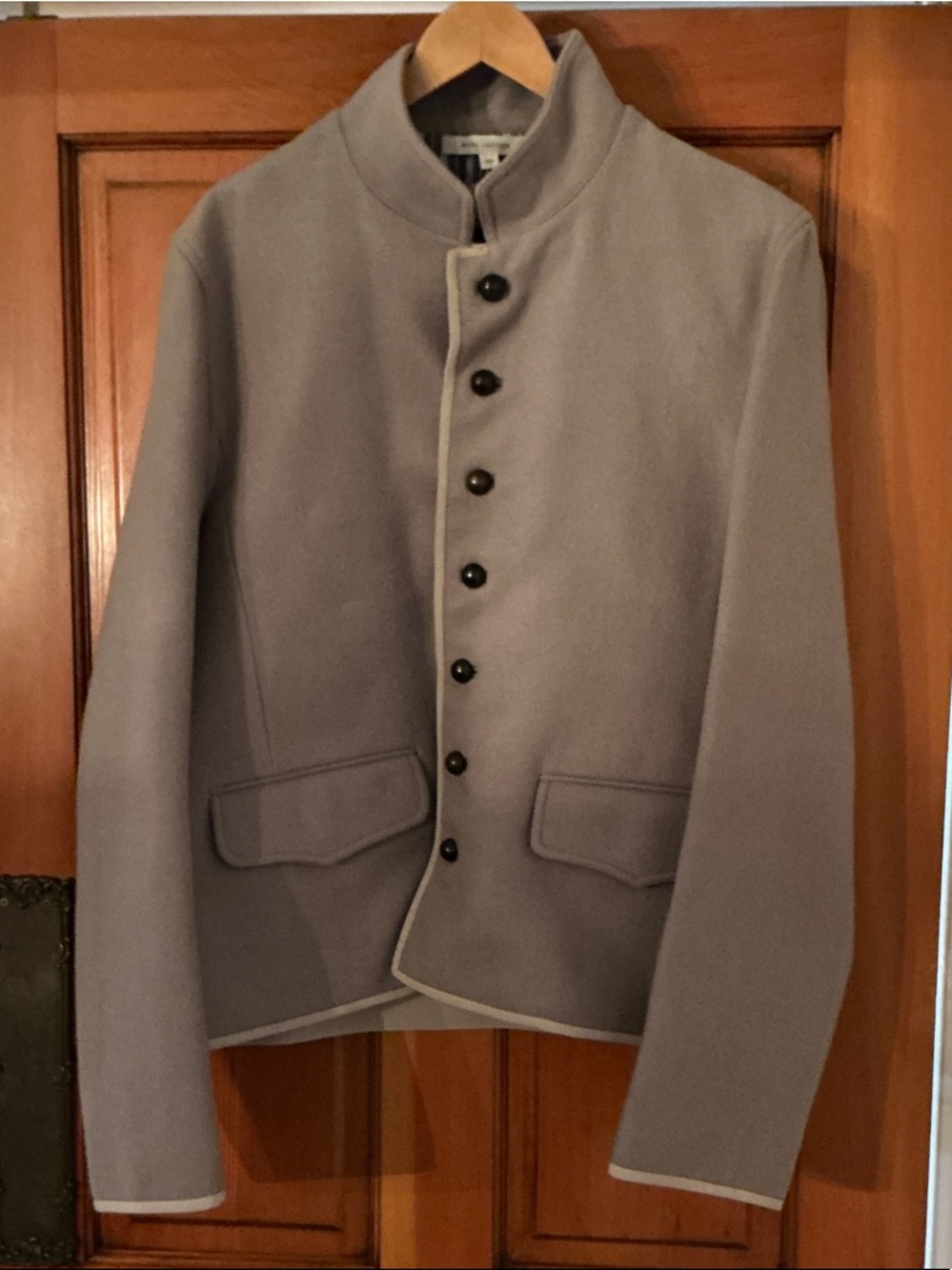 Marc Jacobs Light Gray Stand-Collar Pea Coat